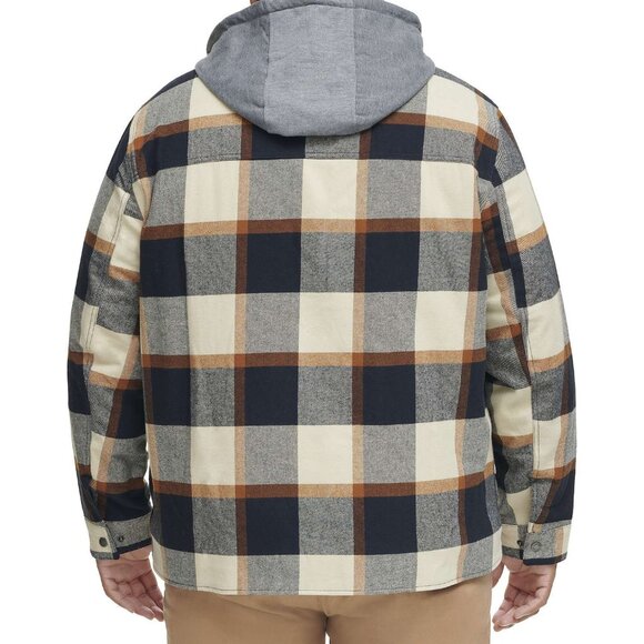 Levi's Plaid Sherpa Lined Hooded Shirt Jacket 3XL - Picture 5 of 14